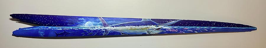 Custom painted Swordfish bill by Mark Ray Custom painted Swordfish bill by Mark Ray