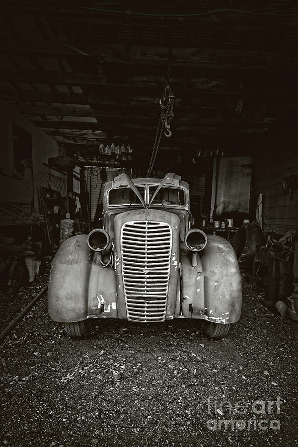 Vintage Photograph - Ghost Town Vintage Car by Edward Fielding
