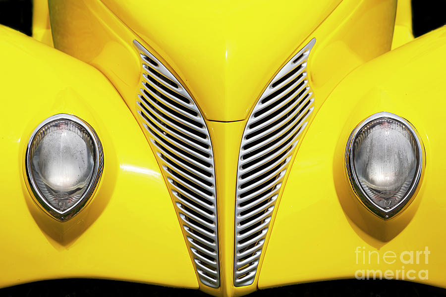 Custom Yellow Ford Photograph by Dennis Hedberg