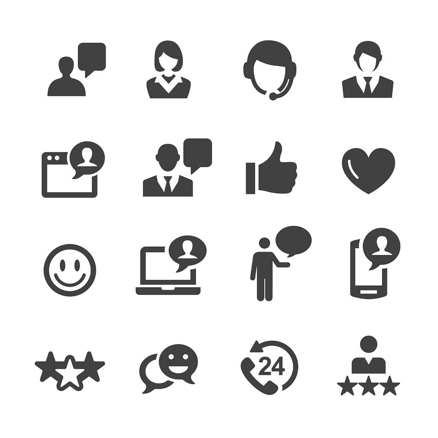Customer Service Icons - Acme Series Drawing by -victor-