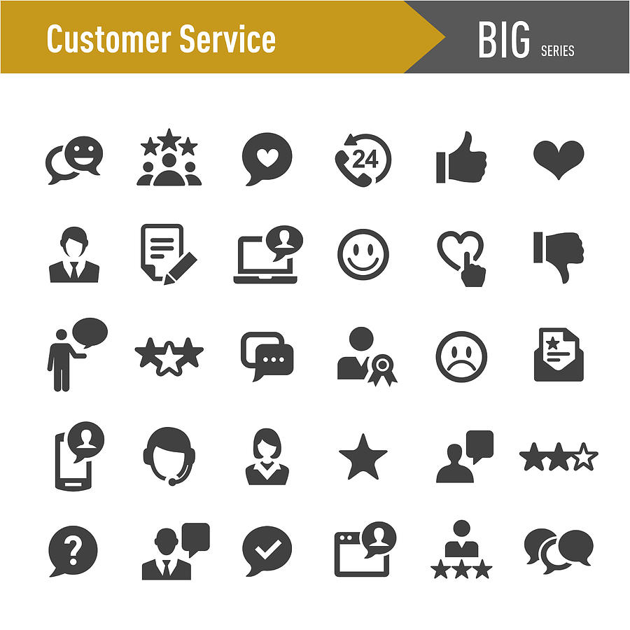 Customer Service Icons - Big Series Drawing by -victor-