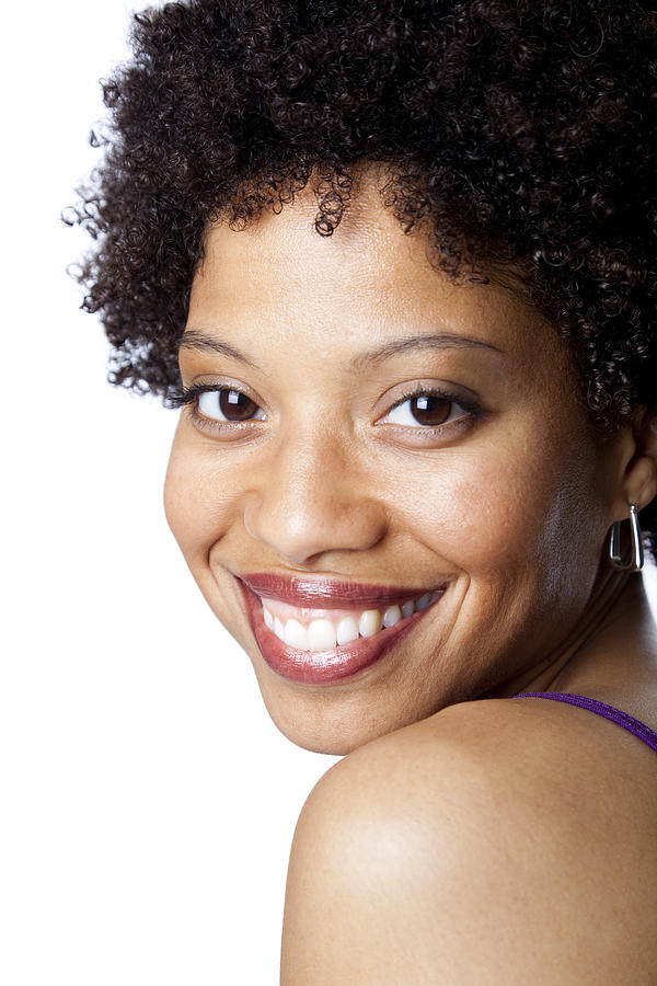 cute African-American smiling woman Photograph by Jonya