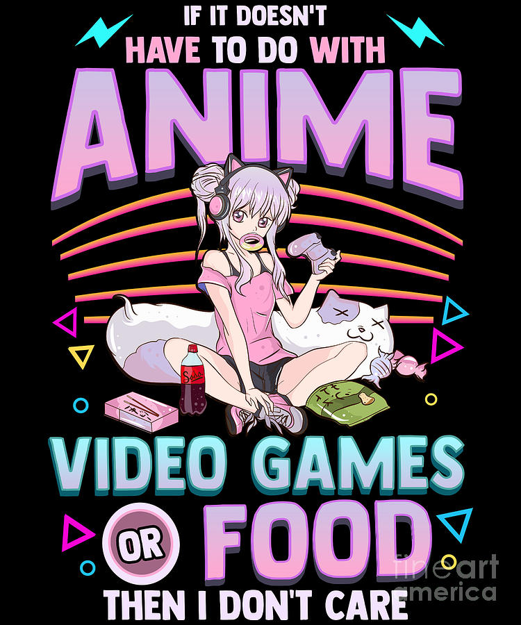 Cute gamer anime girl