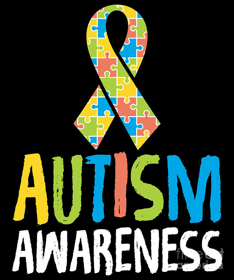 Cute Autism Awareness Ribbon Autistic Supporter Digital Art by The ...