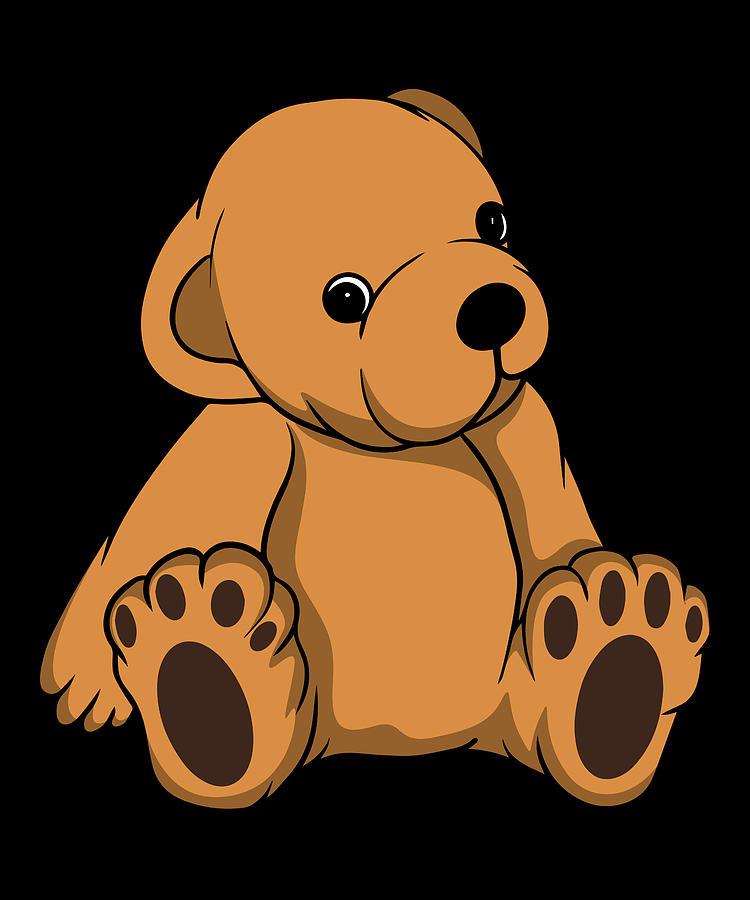 Cute Baby Bear Cub Cartoon Lovely Gaze Digital Art By Universtock