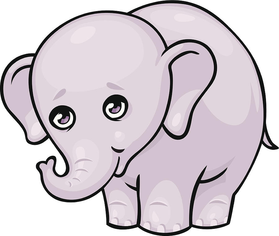 Cute Baby Elephant Drawing by Big_Ryan
