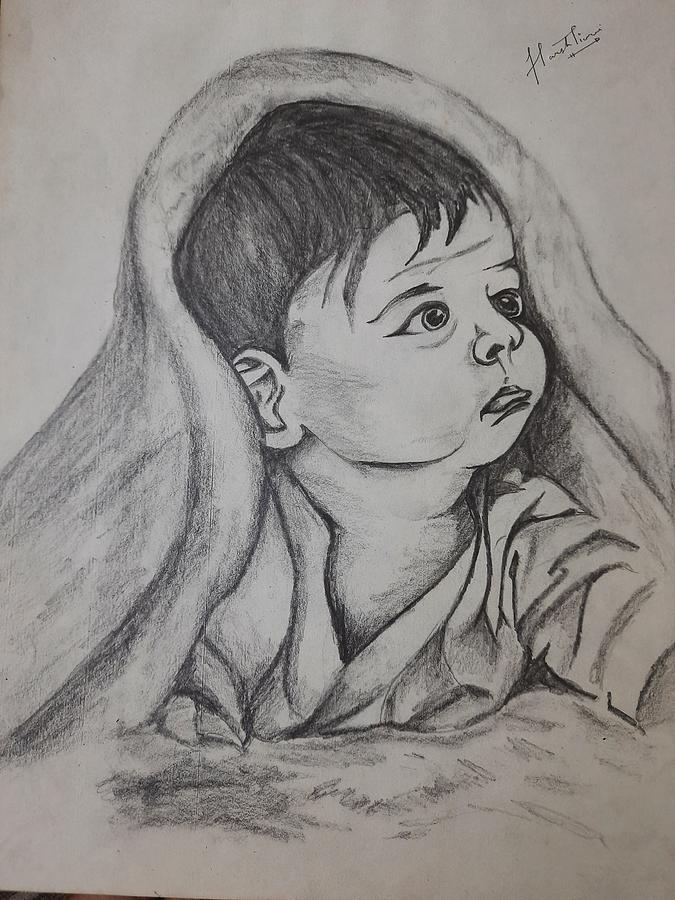 baby pencil drawing by ahmad | Image