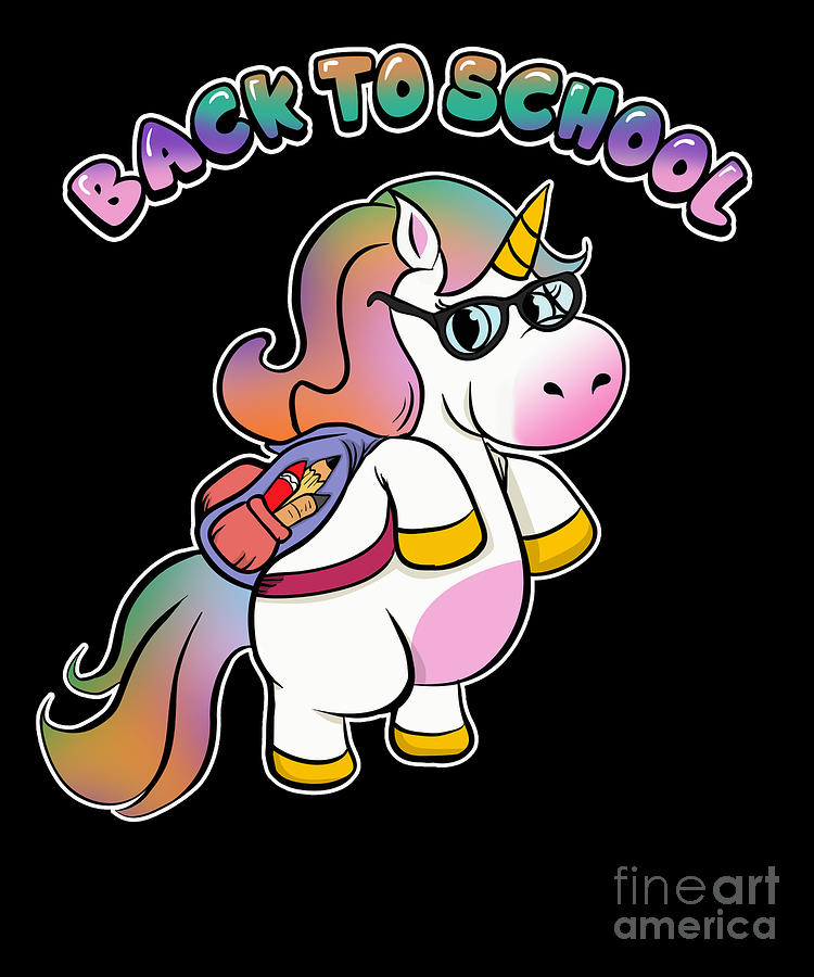 Cute Back To School Unicorn Student with Backpack by The Perfect Presents