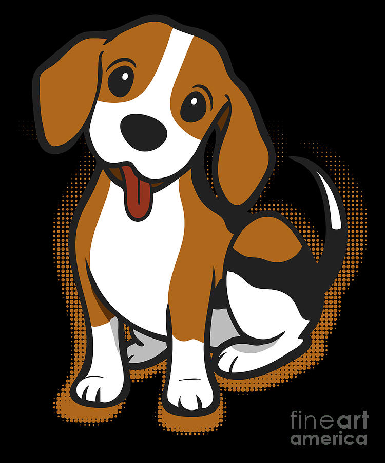 Cute Beagle Dog Puppy Animal Lovers Pet Owners Dog Rescue Gift Digital Art  by Thomas Larch - Fine Art America