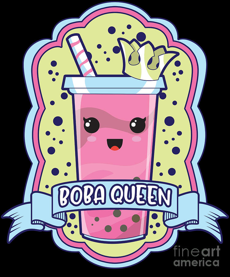 Cute Boba Queen Kawaii Bubble Tea Boba Anime Digital Art by The Perfect  Presents - Fine Art America