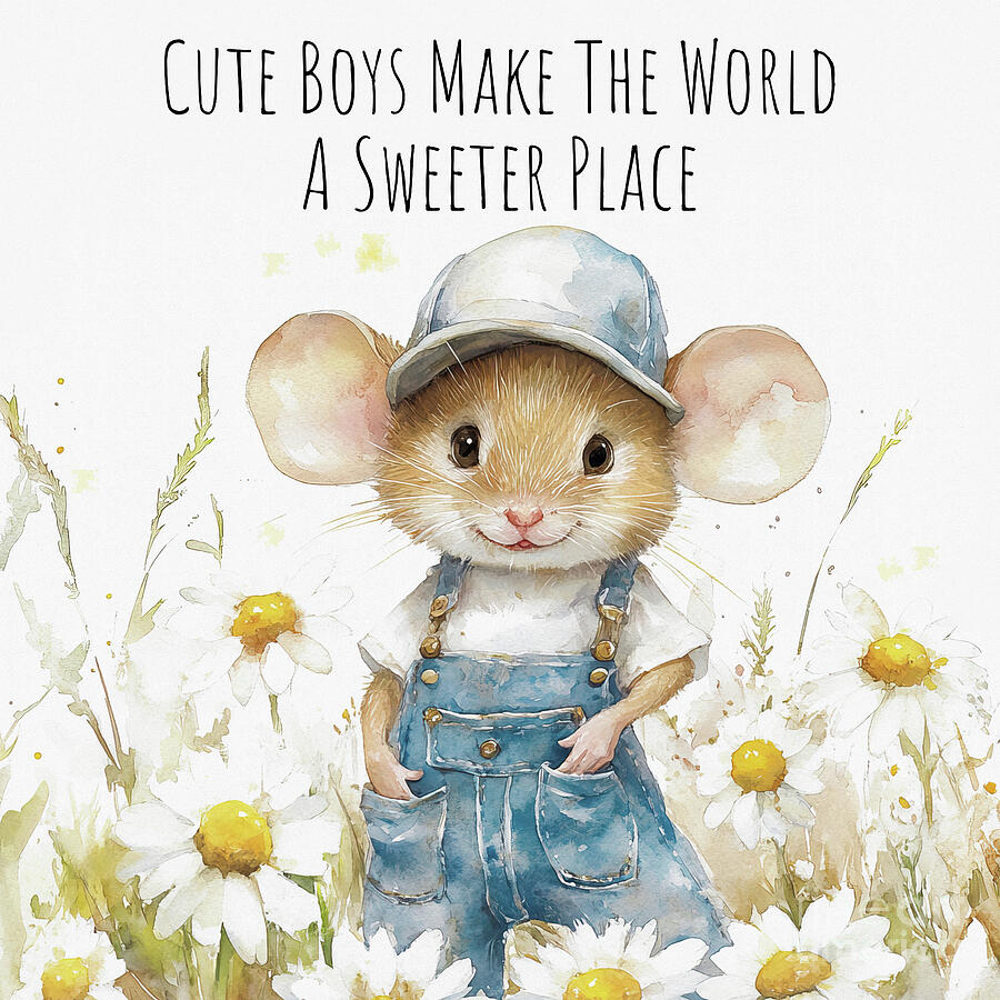 Cute Boys Make The World A Sweeter Place Painting by Tina LeCour Cute Boys Make The World A Sweeter Place Painting by Tina LeCour