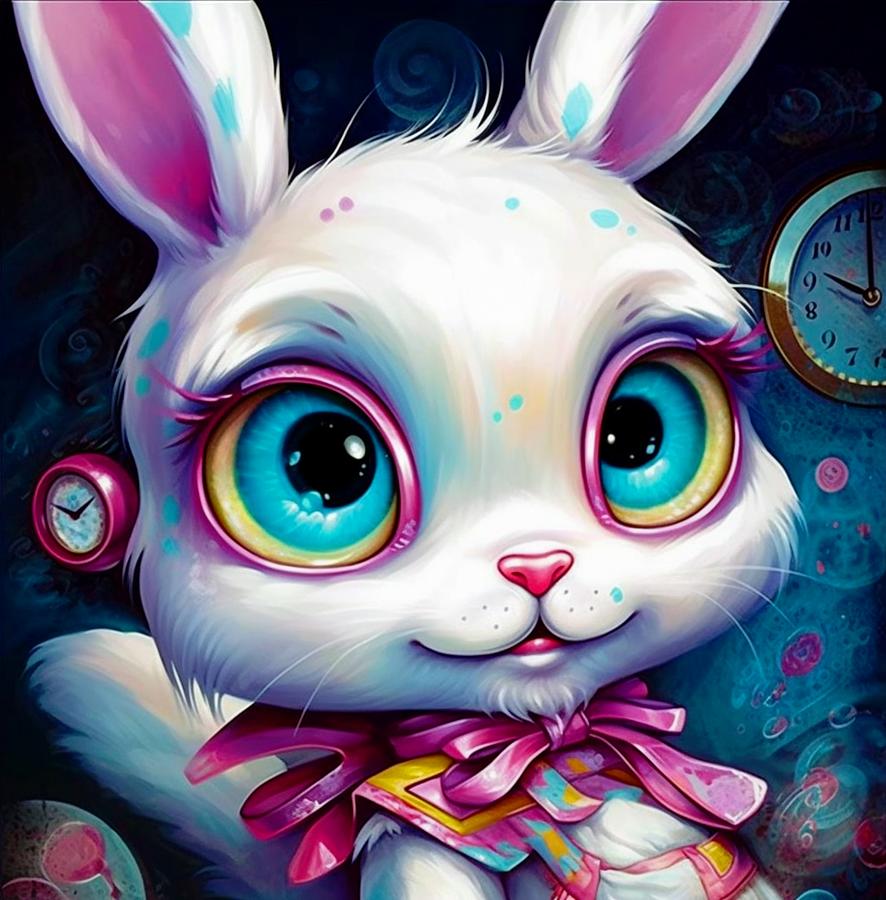 Cute Bunny Digital Art by Dawn Van Doorn - Fine Art America