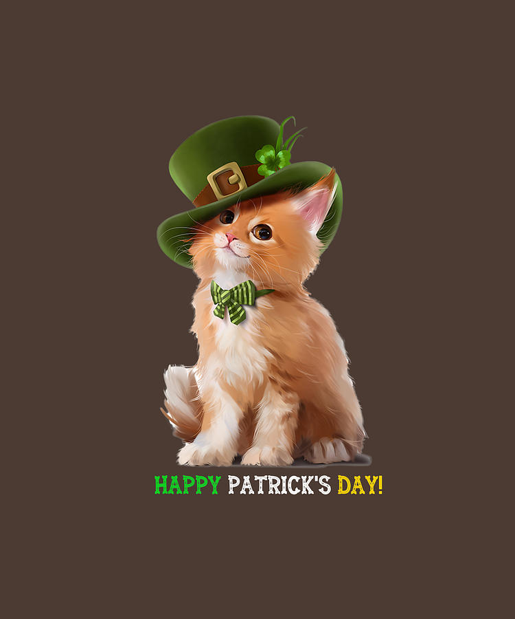 Cute Cat Saint Patrick Day Tee Happy St Patricks Day Gift TShirt