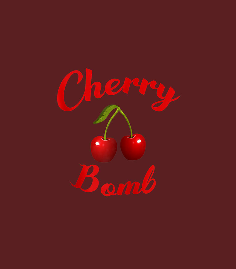 Cute Cherry Bomb Retro 70s Vintage Style Fruits Idea Digital Art by ...