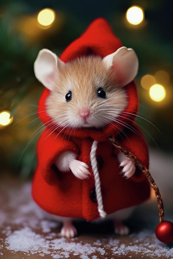 Cute Christmas Mouse 01 Digital Art by Matthias Hauser