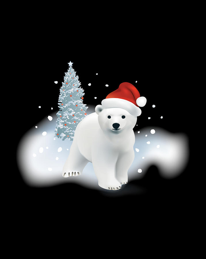 christmas polar bear