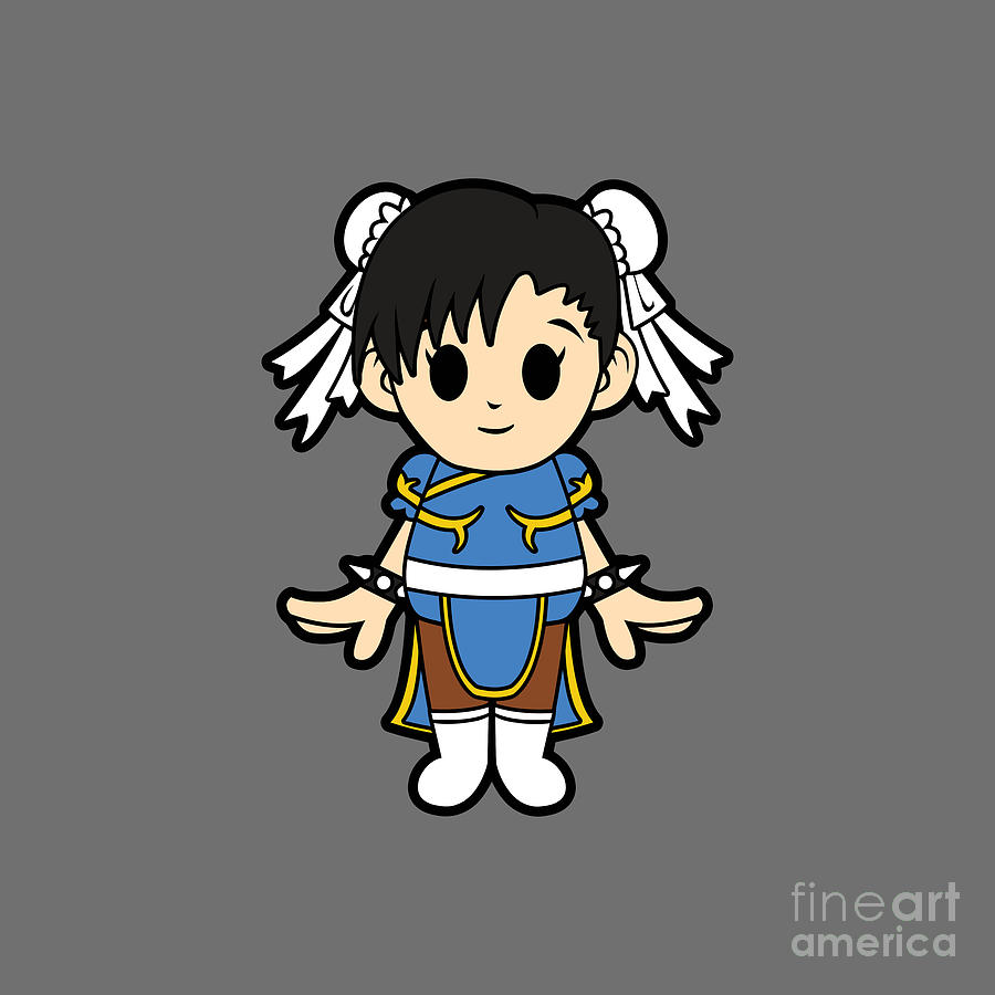 Cute Chun Li Chibi by Kimberly A Gibbs