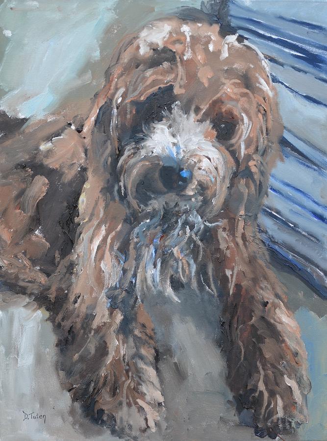 Cute Cockapoo Painting Painting by Donna Tuten