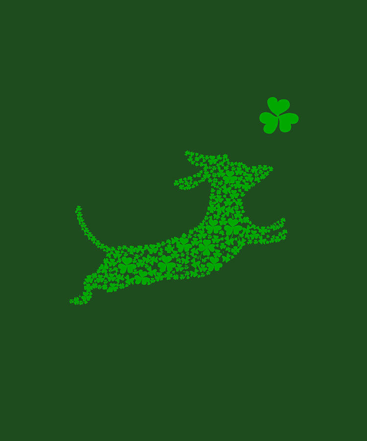 Cute Dachshund Dog With Irish Shamrock St Patrick Day T-Shirt Digital ...