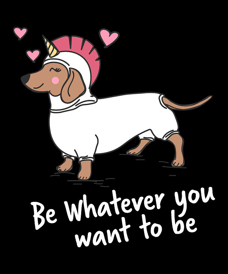Cute Dachshund Unicorn Sausage Dog Gift Digital Art by P A Fine Art