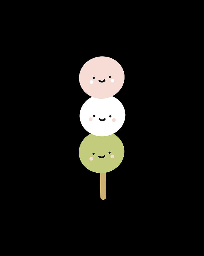 Cute Dango Mochi Kawaii Japanese Illustration Graphic Drawing by Tintin ...