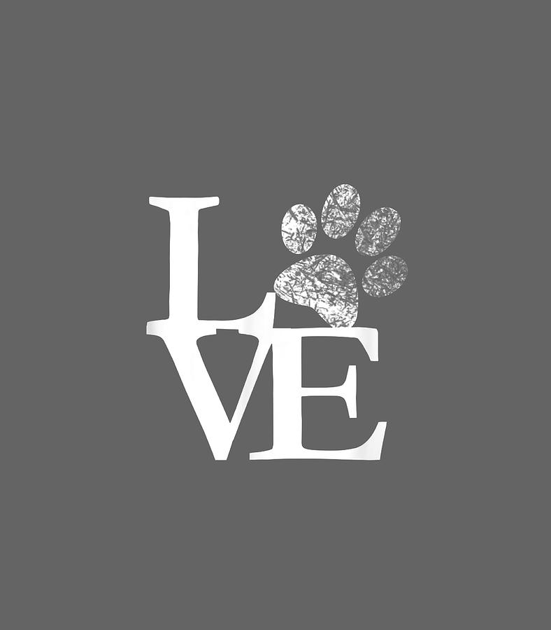 Cute Dog Paw Print Love Digital Art by Codeyb Princ - Fine Art America