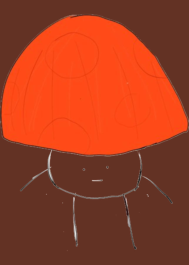 Cute Dopey Mushroom Doodle Digital Art By Cung Nhuan Pham Fine Art America