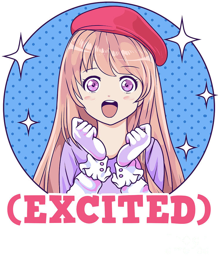 Cute Excited Anime Girl Funny Excited Face Digital Art By The Perfect 