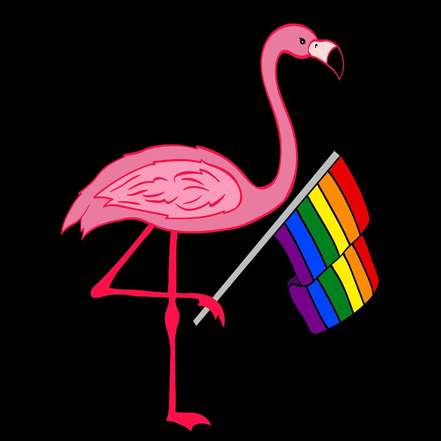 CUTE Flamingo Rainbow Flag Gay Pride Tshirt Design Flamingo Rainbow Flag Animals Animal Pet ...