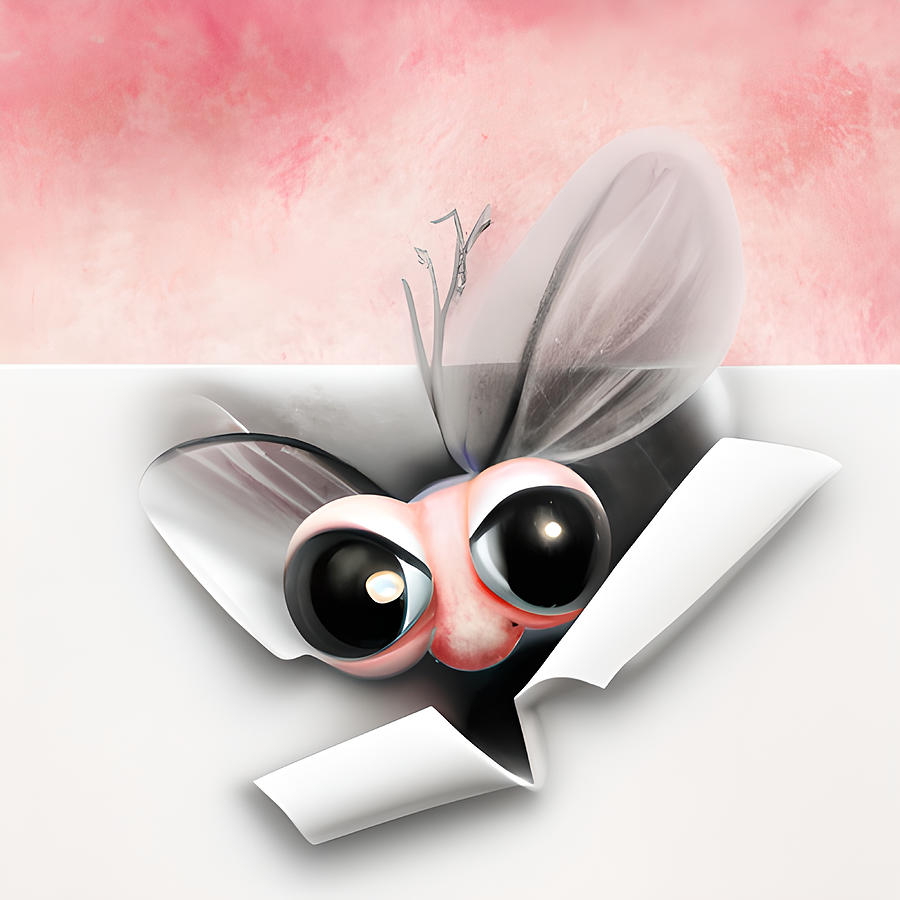 Cute Fly Digital Art by Amalia Suruceanu