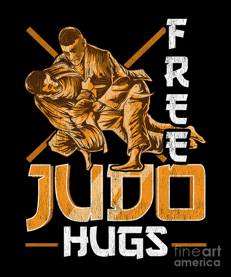 Cute Funny Free Judo Hugs MMA Mixed Martial Arts Digital Art by The ...