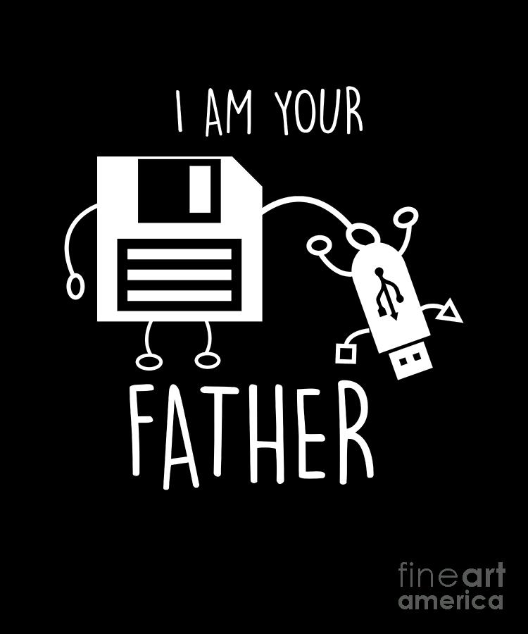 Floppy Disc And Usb Stick I Am Your Father Noo Fun Coffee Mug by