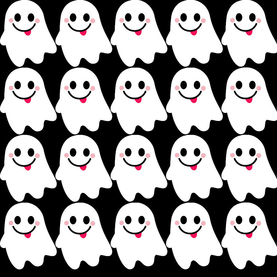 Cute Ghost Army For Halloween Fun And Halloween Party Relief by Howling ...