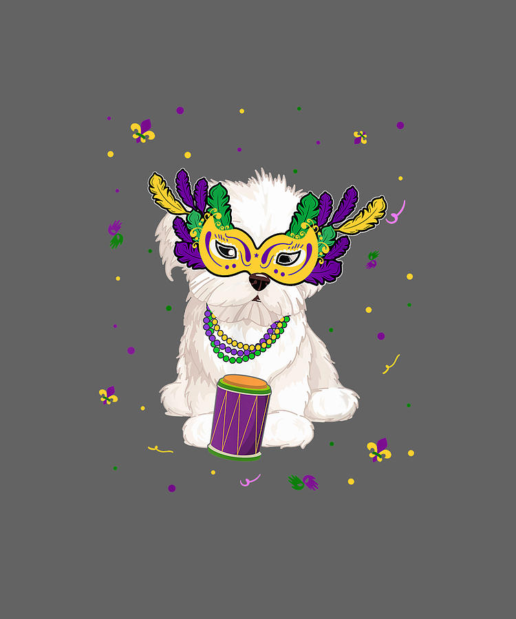 dog mardi gras shirt