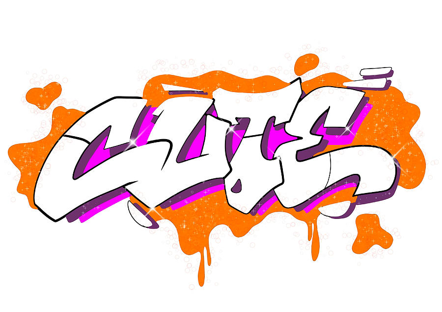 CUTE GRAFFITI DESIGN URBAN FREESTYLE ART Poster Painting by Hunt Shaw Fine Art America