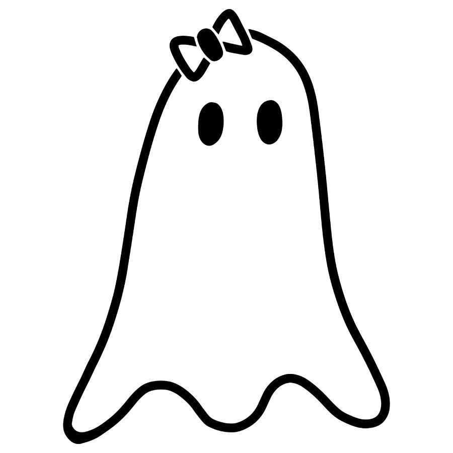 Cute Halloween Ghost with Bow Digital Art by Jacob Zelazny - Fine Art ...