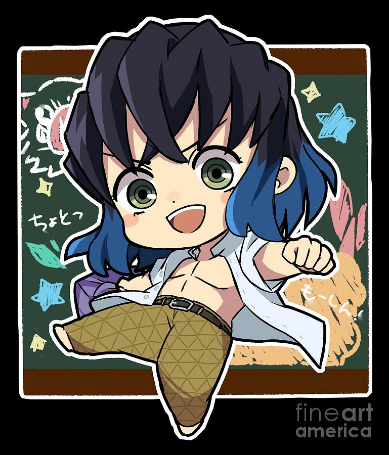 Cute Inosuke Sticker Digital Art by Mike Chamello | Pixels