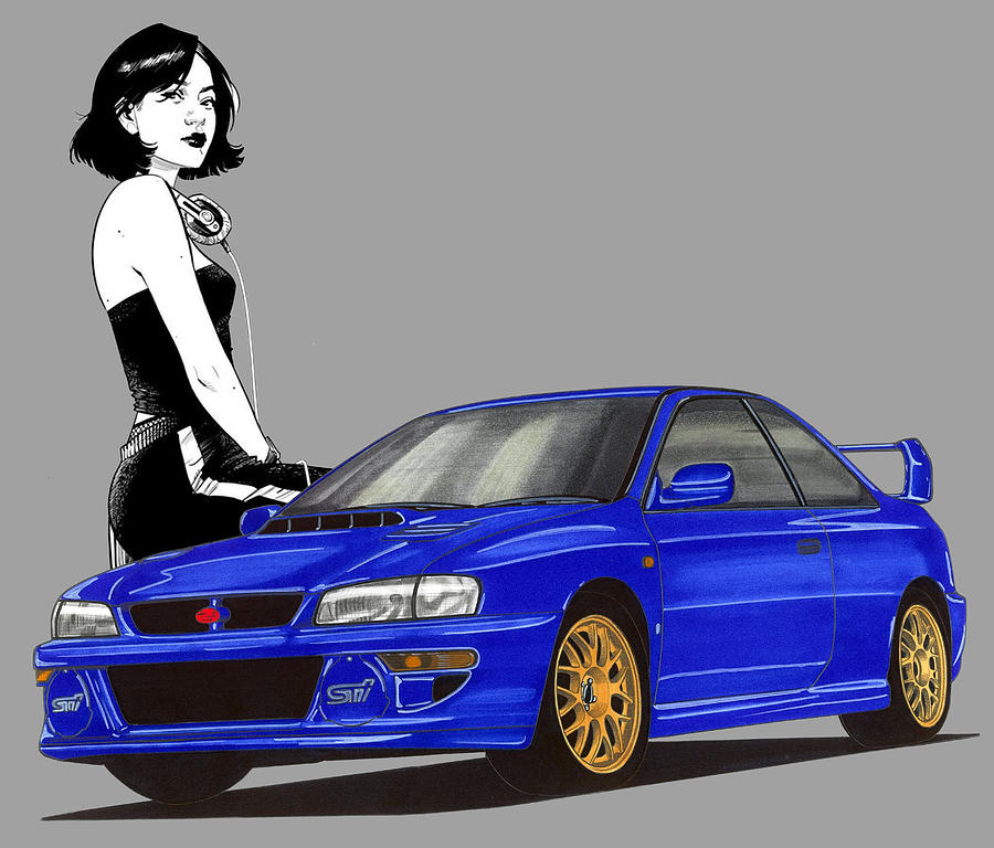 Wallpaper Auto, Blue, The game, Subaru, Impreza, Machine, Art, Game for  mobile and desktop, section игры, resolution 1920x1080 - download