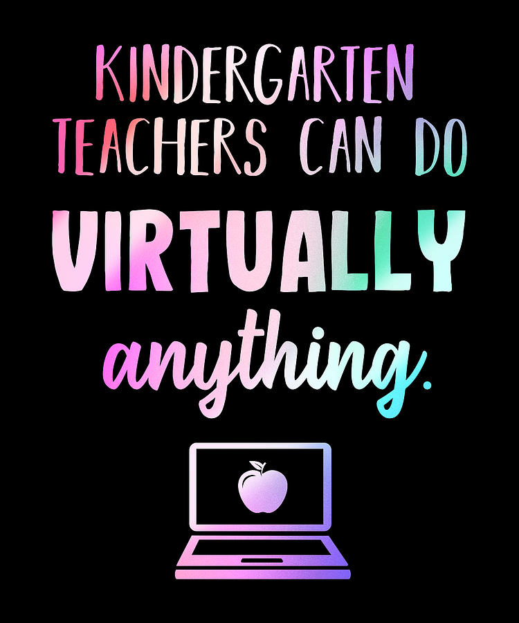 Cute Kindergarten Teacher Virtually Gift Digital Art by P A Fine Art