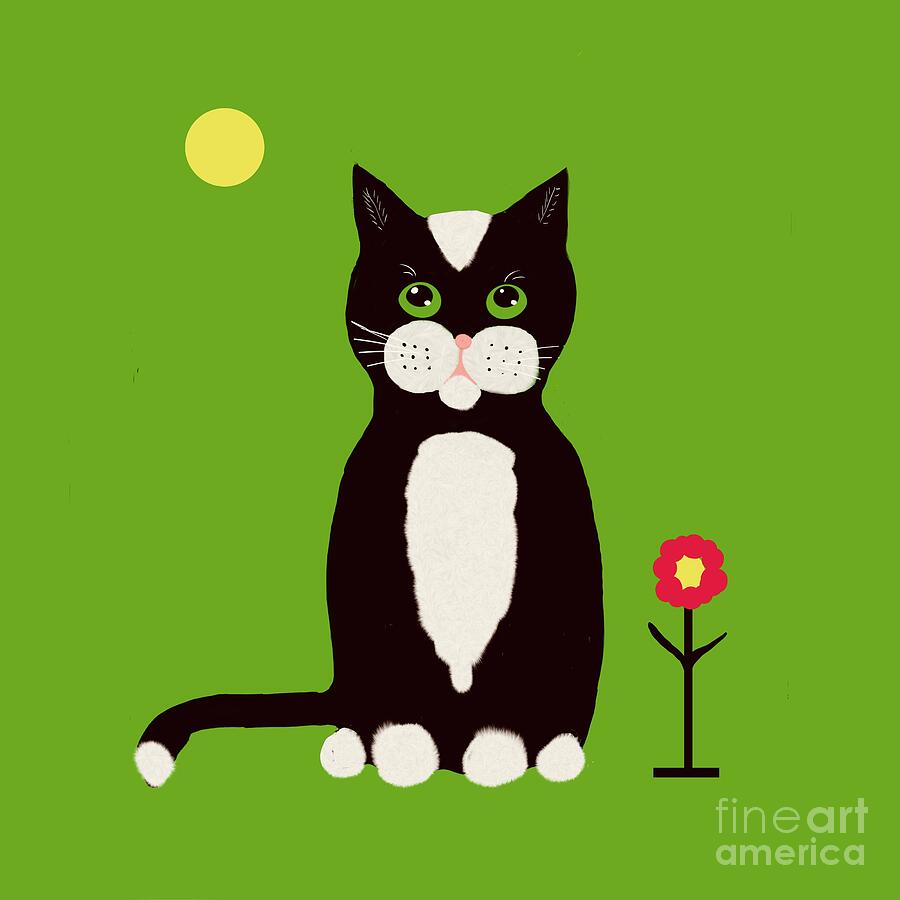 Cute Kitty Digital Art by Elaine Hayward