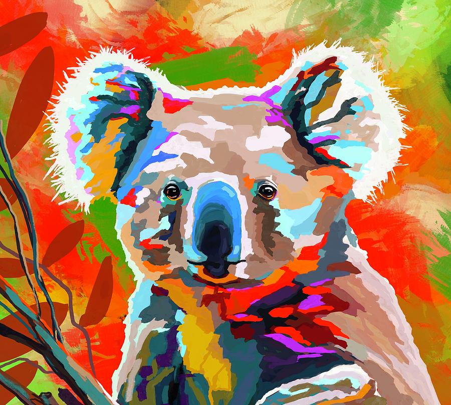 Cute Koala  Digital Art by Mark Ross