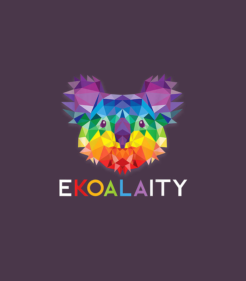 Koala Digital Art - CUTE KOALA Rainbow Flag Gay Pride Men Women Kids by Dominic Cacey