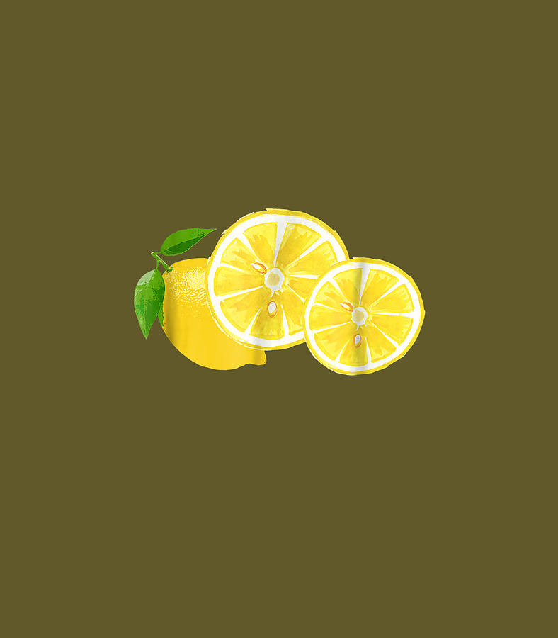 Lemon Digital Art - Cute Lemon for Men Women and Kids by Dominic Cacey