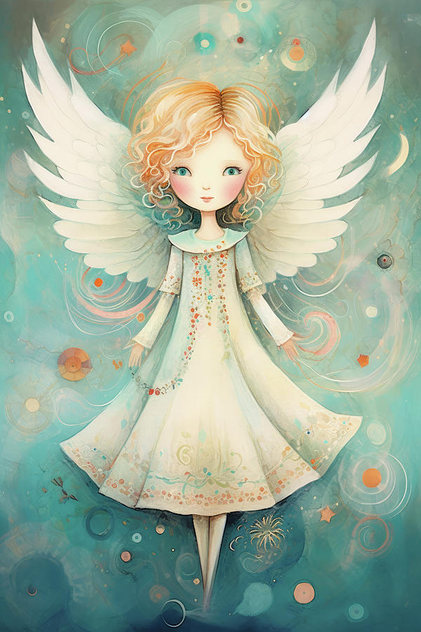 Cute Little Angel 01  Digital Art by Matthias Hauser