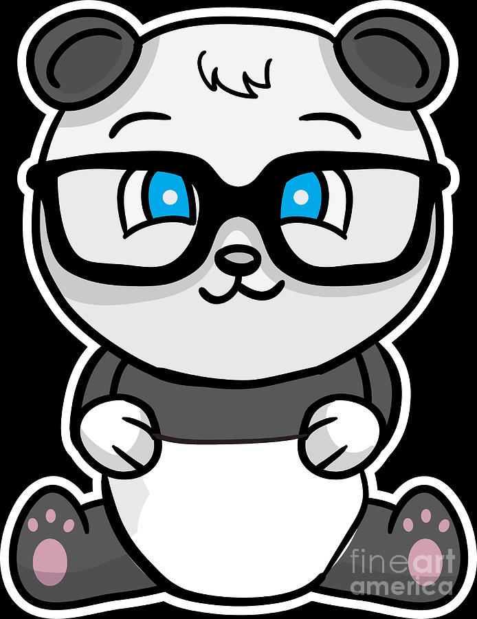 nerd panda face