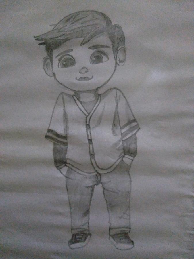 Cute Little Boy Drawing by Mrinal Anand  Fine Art America