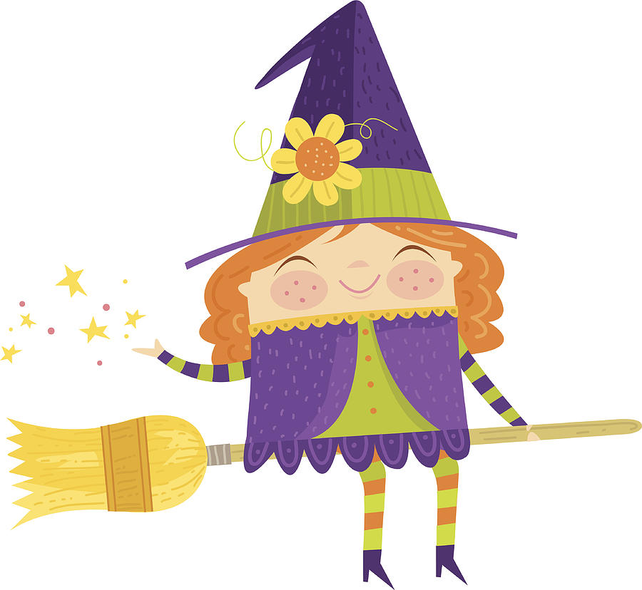 Cute Little Witch Drawing by Quisp65
