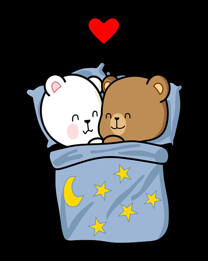 Cute Milk Mocha Bear Dream Lovers Love Hugs Kisses Valentine Digital ...