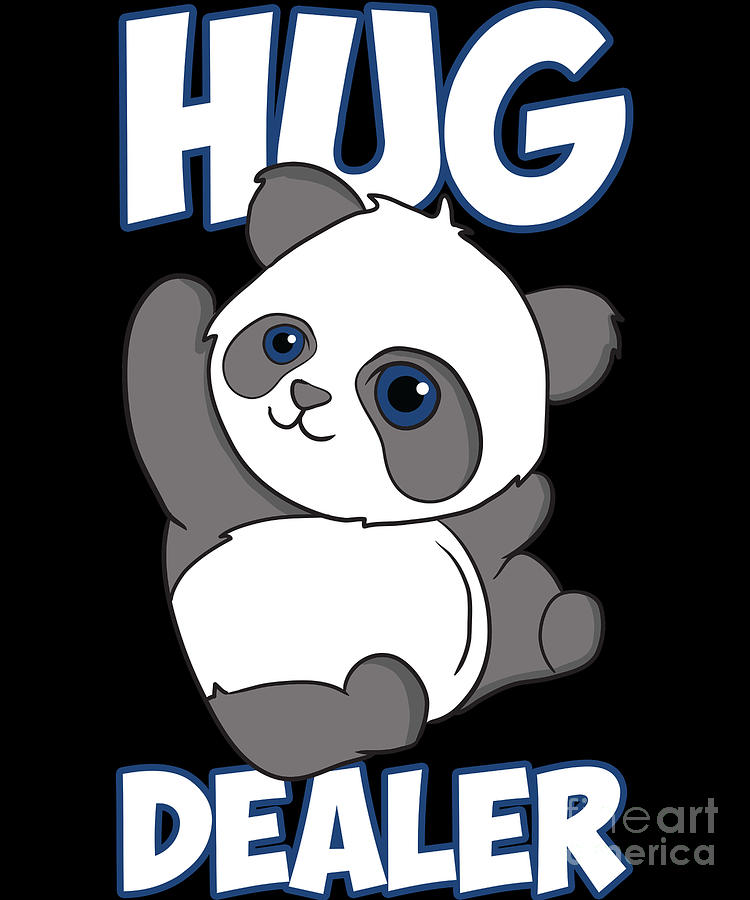 panda bear hug cartoon