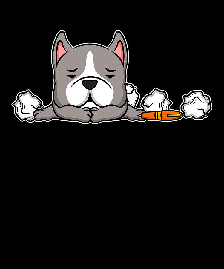Cute Pitbull Dog Lover Office Humor Digital Art by Tom Schiesswald - Pixels